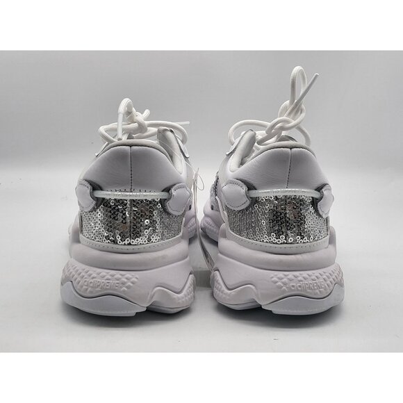 Adidas‎ Ozweego Womens G55655 White Silver Sequins Running Shoes Size 5 - Picture 5 of 9